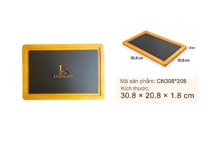 Khay đá & gỗ chữ nhật CN308*208