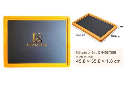 Khay đá & gỗ chữ nhật CN458*358
