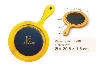 Khay đá & gỗ tròn có tay cầm T208TC