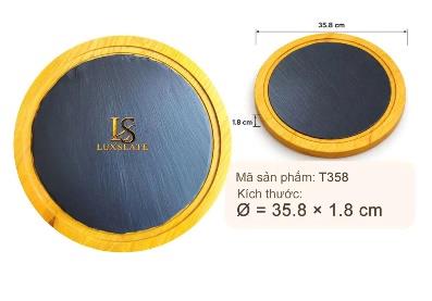 Khay đá & gỗ tròn T358