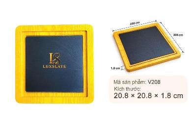 Khay đá & gỗ vuông V208