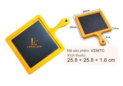 Khay đá & gỗ vuông có tay cầm V258TC